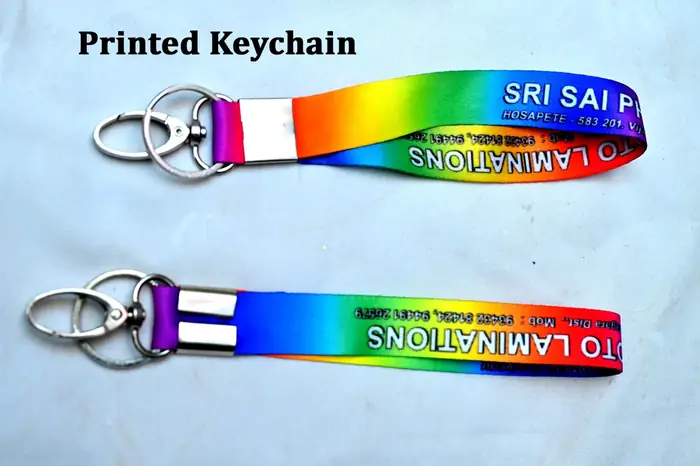 Customized printed keychain