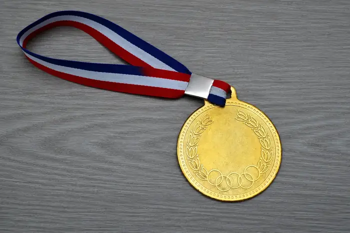 Premium gold award medal